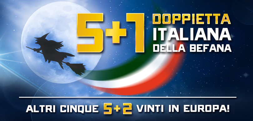 L'estrazione di Eurojackpot di venerdì 6 gennaio premia l’Italia con due vincite con punti 5+1 da 596.446,70 euro ciascuno. Il jackpot a disposizione per l'estrazione del prossimo concorso del 13 gennaio è di 10.000.000,00 di euro.