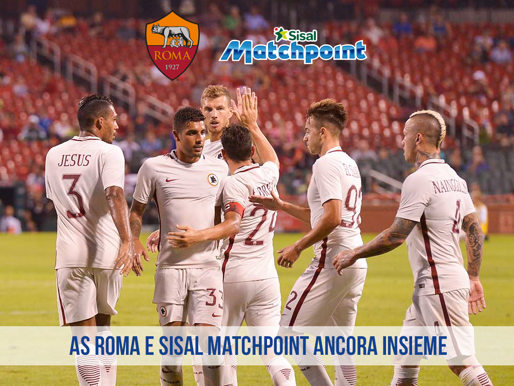 Sisal Matchpoint e AS Roma ancora insieme nella stagione 2016- 2017. Il brand di scommesse del gruppo Sisal rinnova la partnership con i giallorossi e diventa Premium Partner.